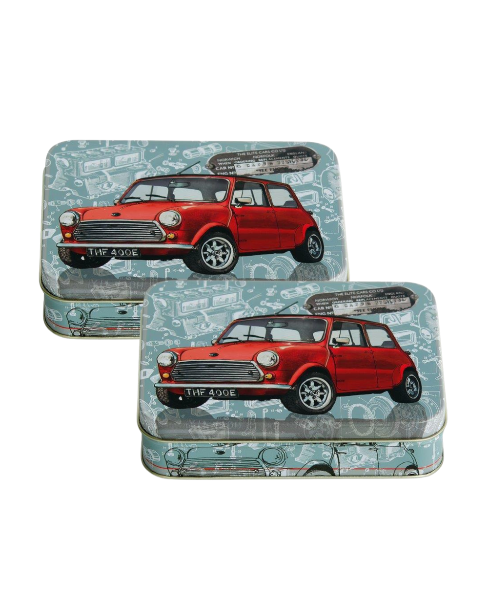 On Road - Small Rectangular Tin, Set of 2
