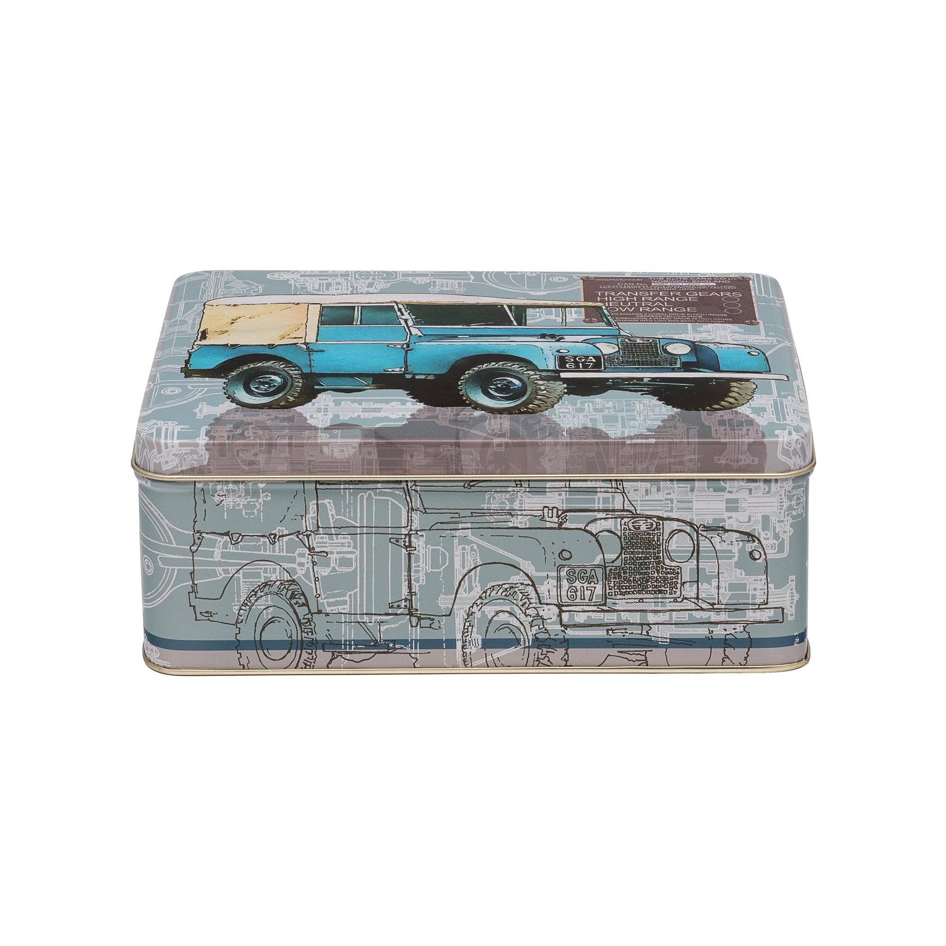 kitchentins - off road deep rectangular tin with land rover design