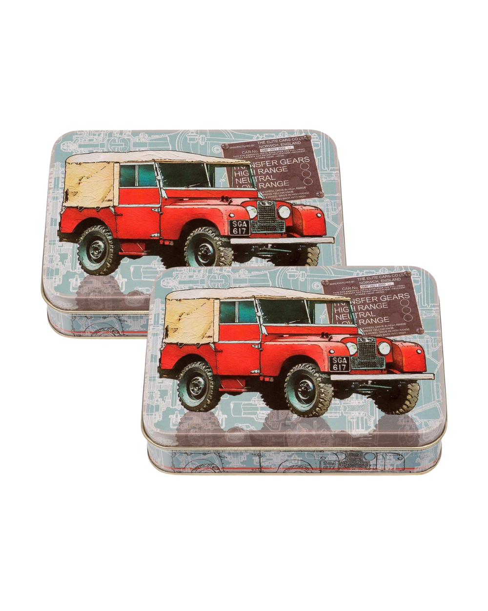 Off Road - Small Rectangular Tin, Set of 2