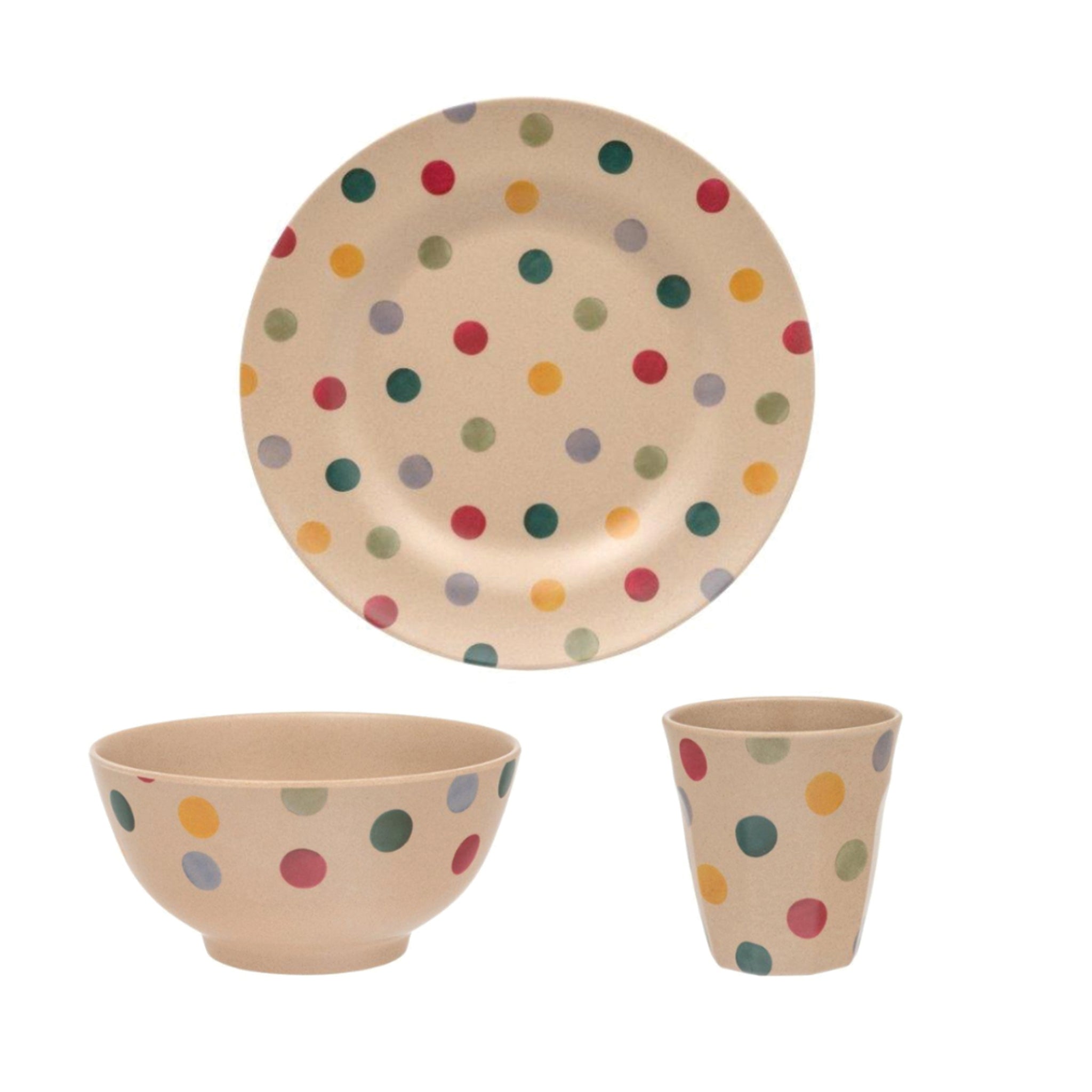 Emma Bridgewater - Polka Dot Rice Husk Picnic Set | Kitchentins.com