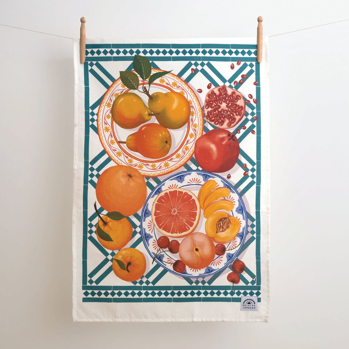 Printer Johnson - Fruits Tea Towel - Kitchentins.com