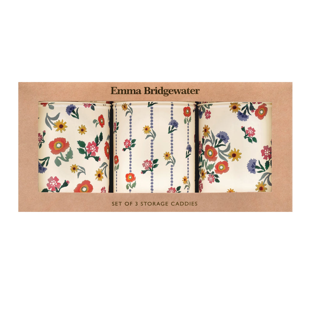 Emma Bridgewater - Poppies Set of 3 Round Tin Caddies