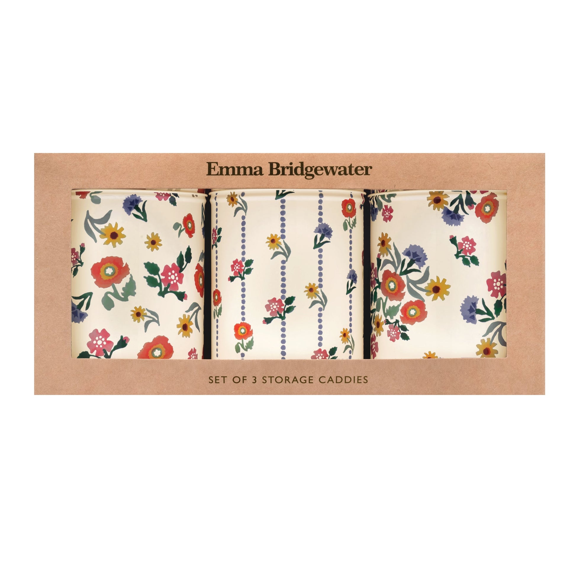 Kitchentins - Emma Bridgewater - Poppies Set of 3 Round Caddies