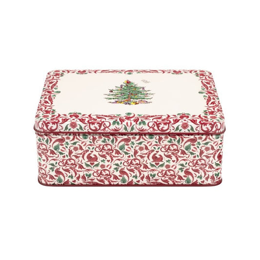 Spode Christmas Tree Deep Rectangular Tin - Kitchentins