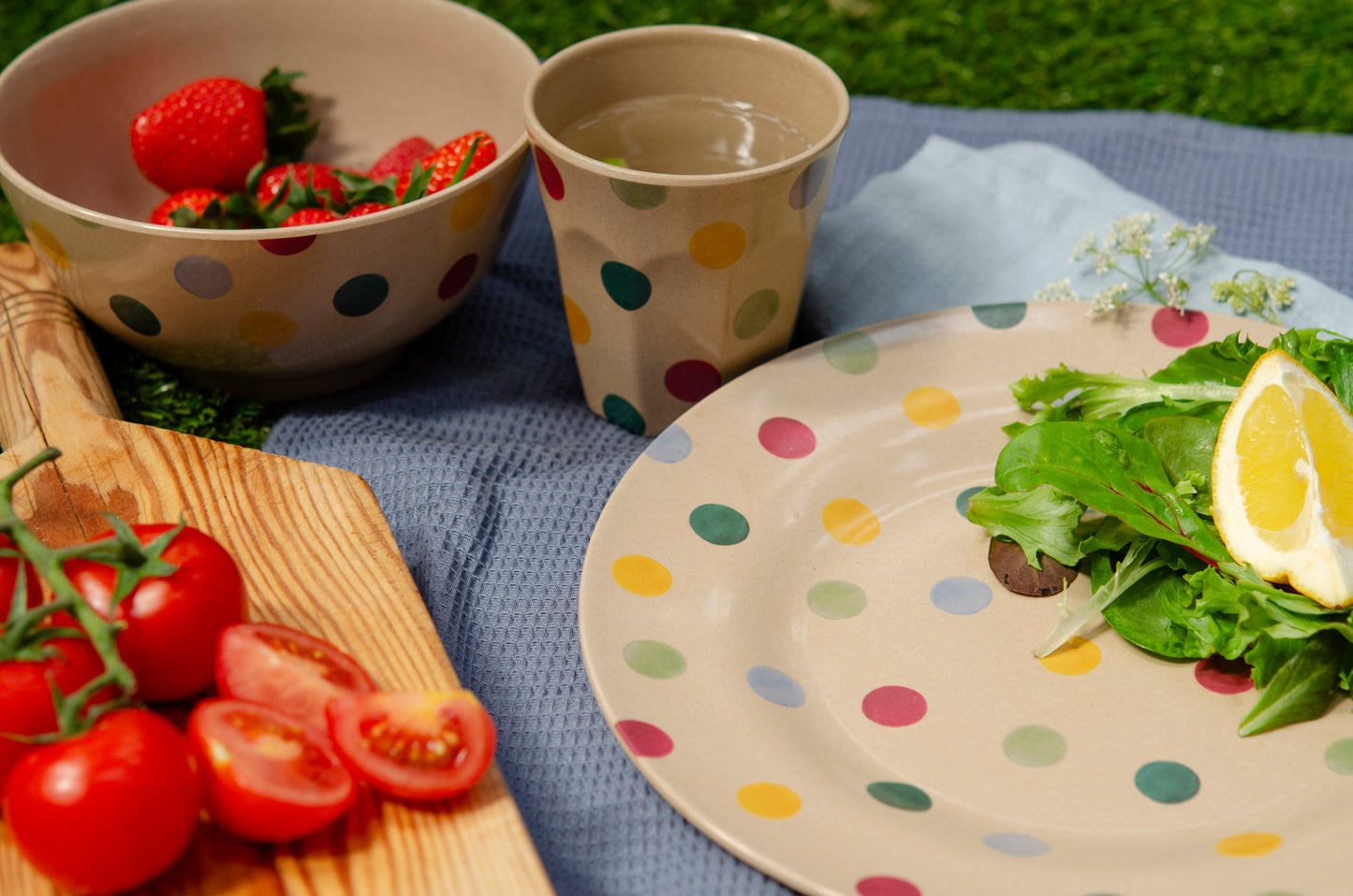 Emma Bridgewater Polka Dot Rice Husk Picnic Set - Kitchentins