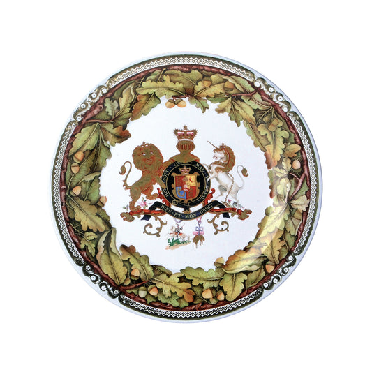Decorative Tin Plate- Oak Royal crest design