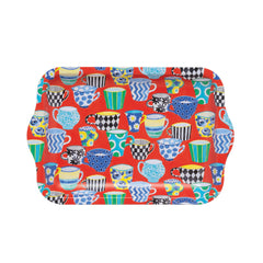 Sarah Campbell - Red Tea Cup Small Tin Tray