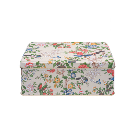 Sanderson - Chinoiserie Hall Deep Rectangular Tin - Kitchentins.com