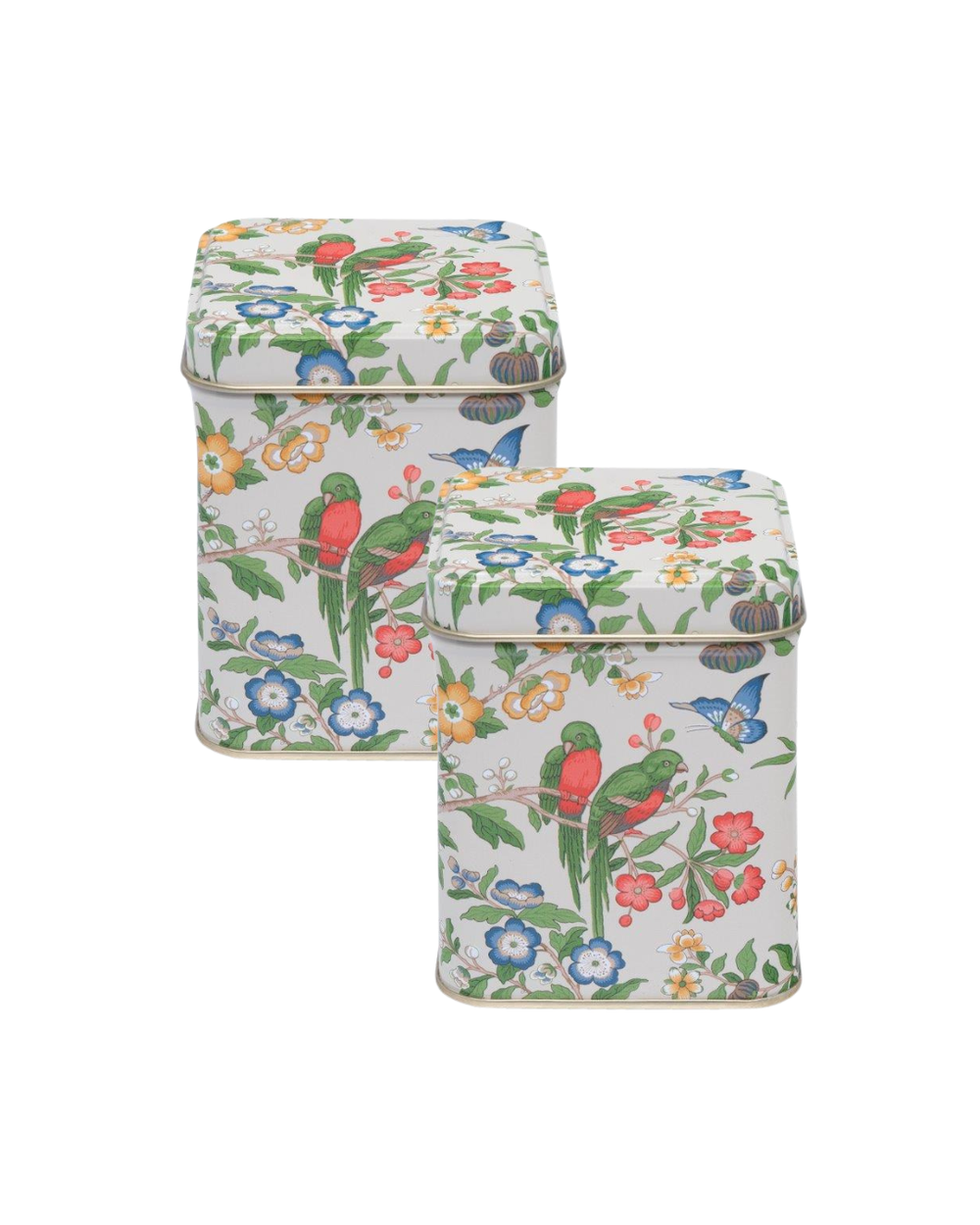 Sanderson - Chinoiserie Hall Small Square Tin, Set of 2