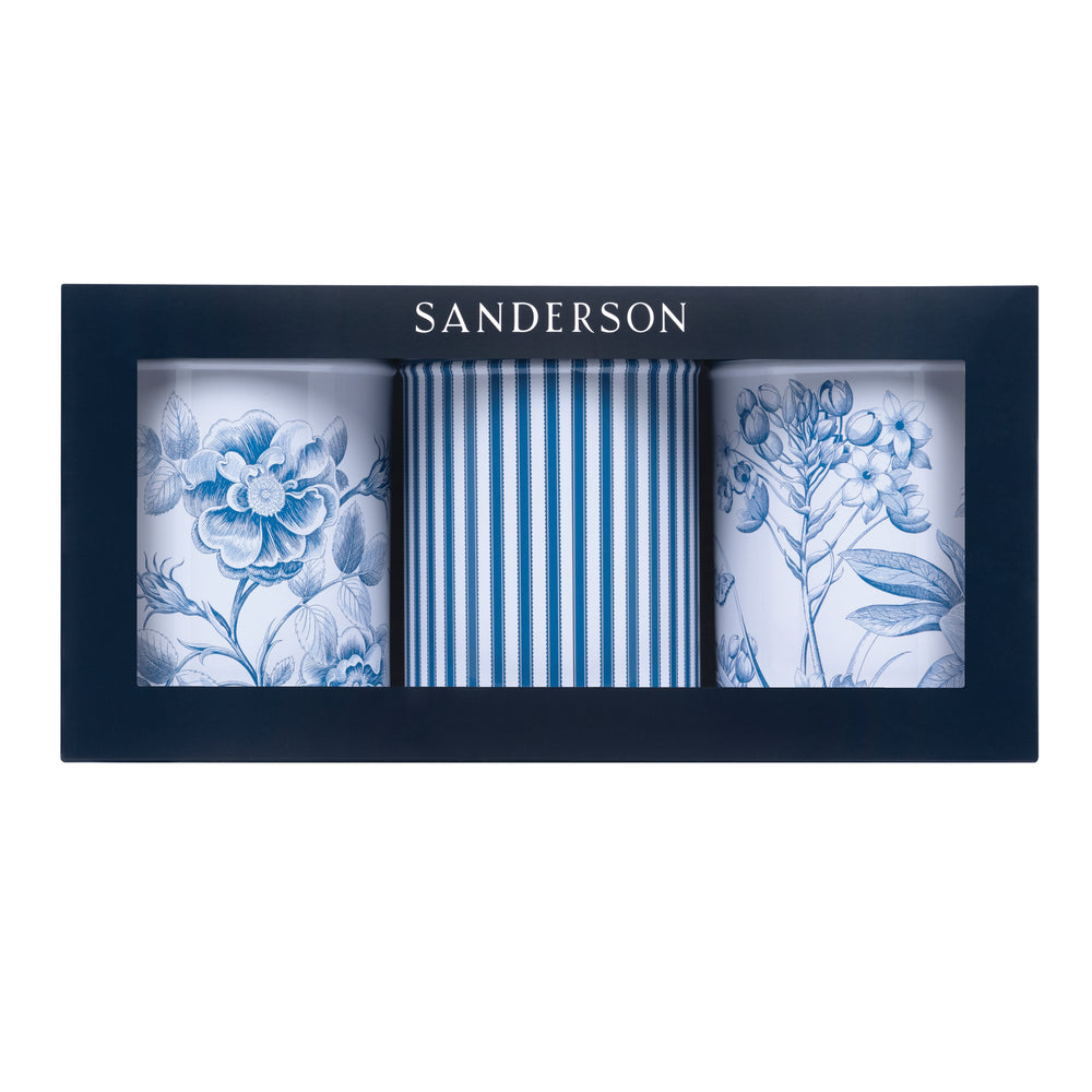 Sanderson - Etchings & Roses Set of 3 Round Caddies