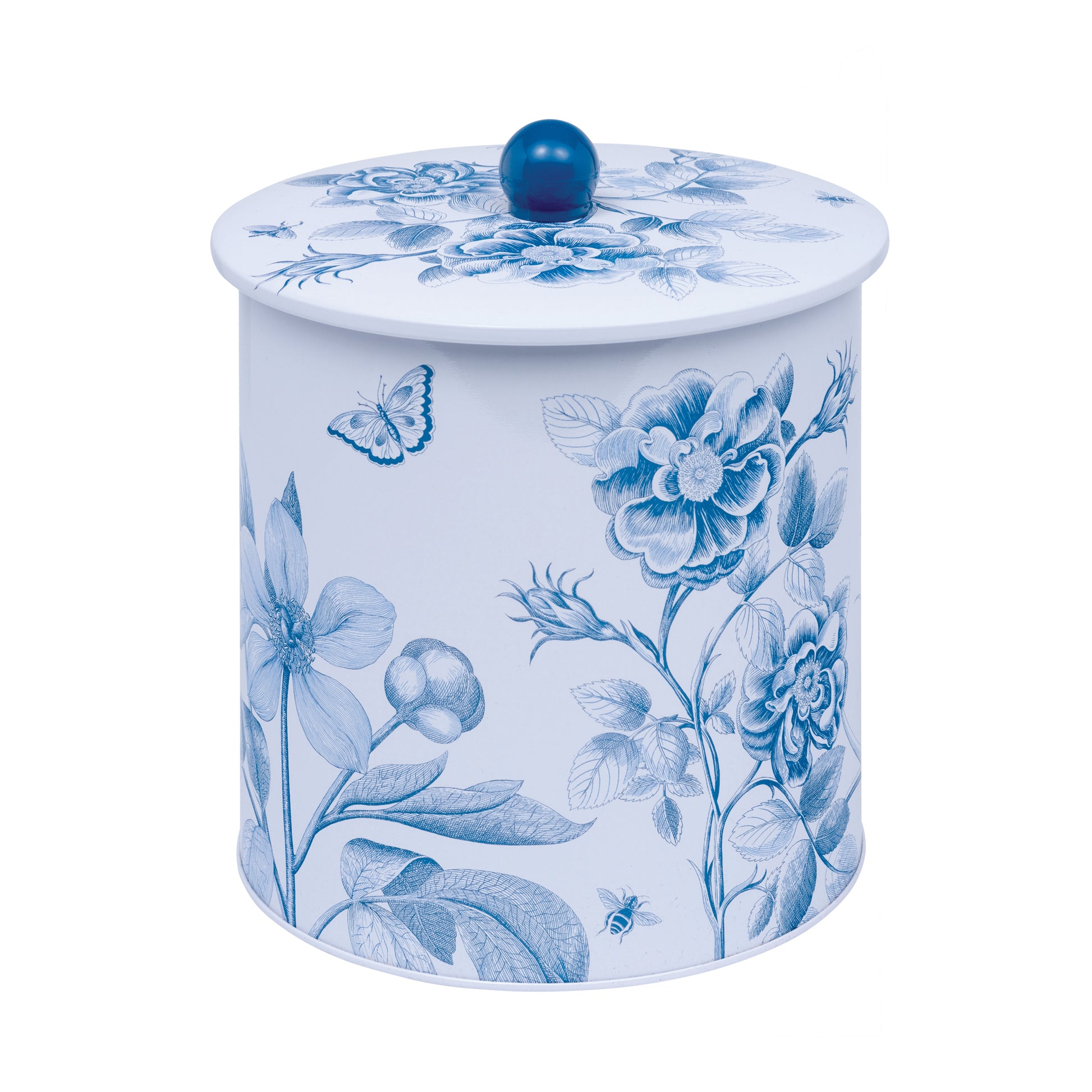 Sanderson - Etchings & Roses Biscuit Barrel - Kitchentins.com