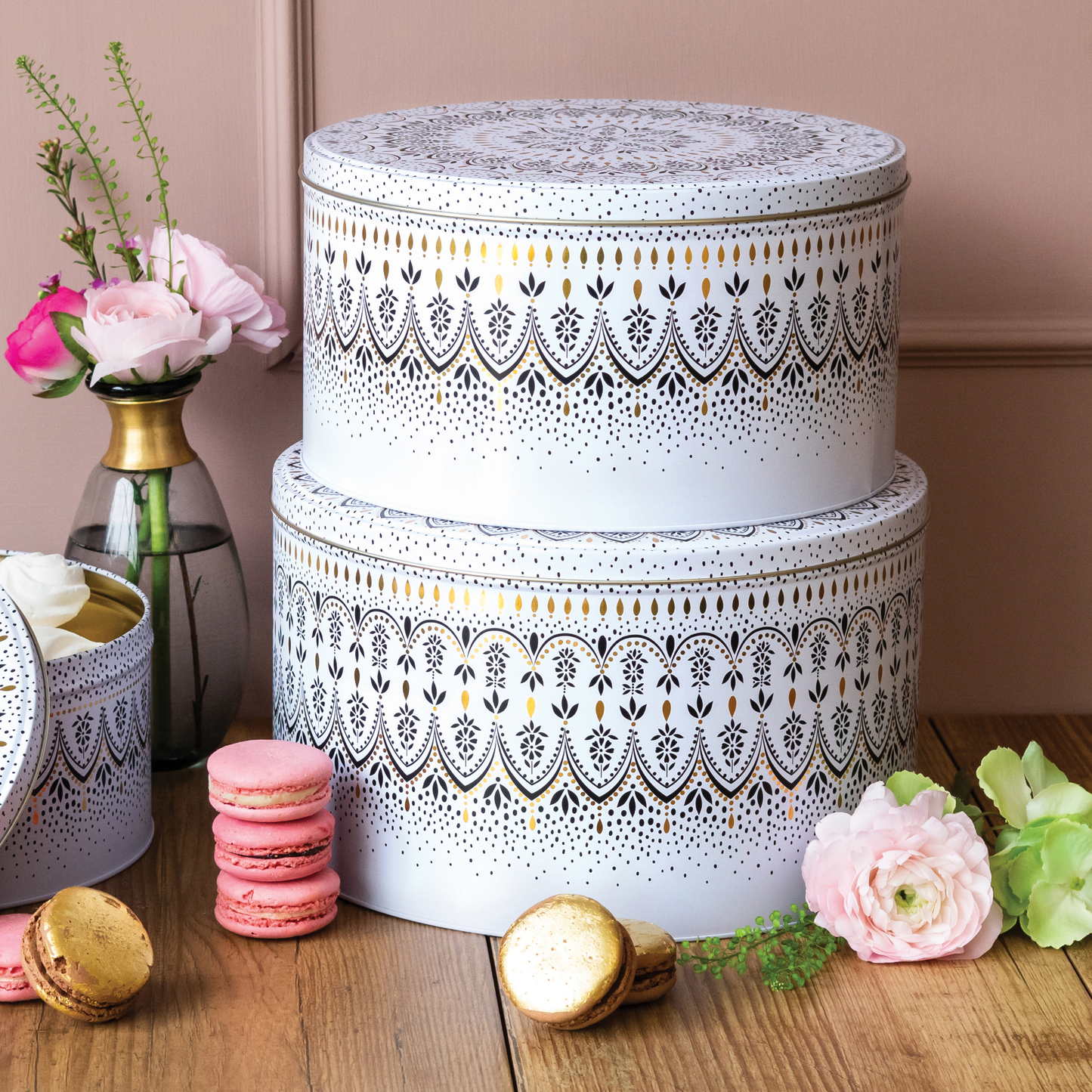 Kitchentins - Sara Miller Artisanne Noir set 3 cake tins