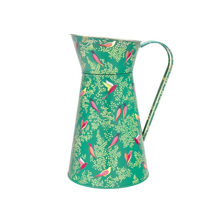 Sara Miller London Green Birds Tin Jug - Kitchentins