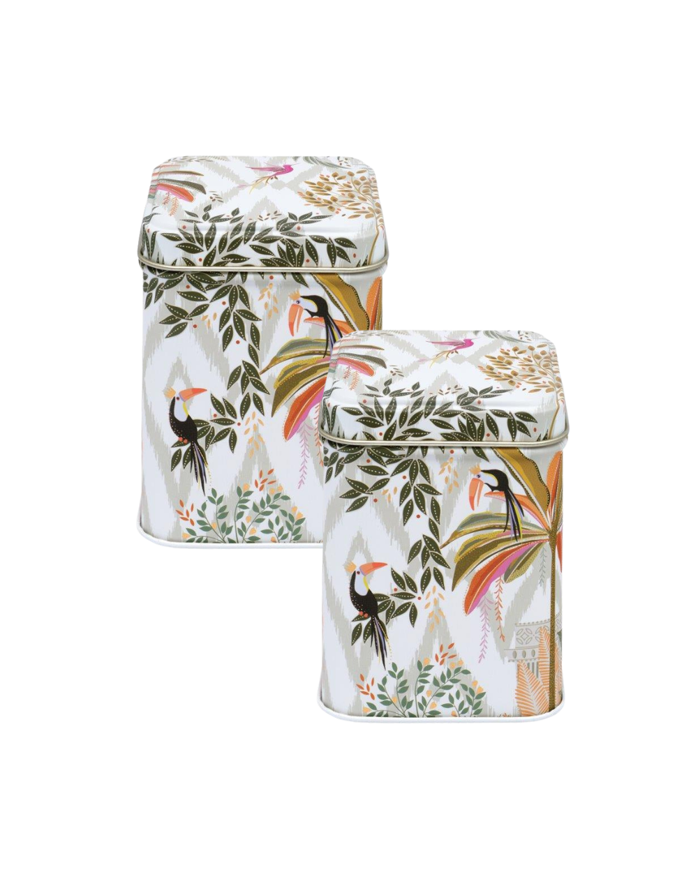 Sara Miller - Palm Garden Small Square Tin, Set of 2