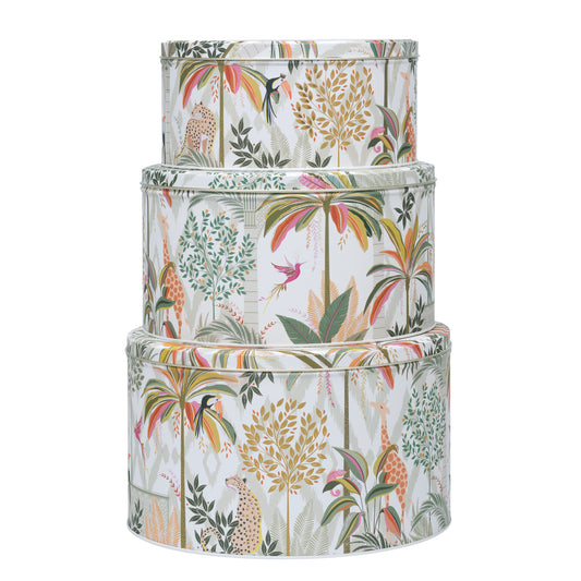 Sara Miller Palm Garden design set of 3 cake tins