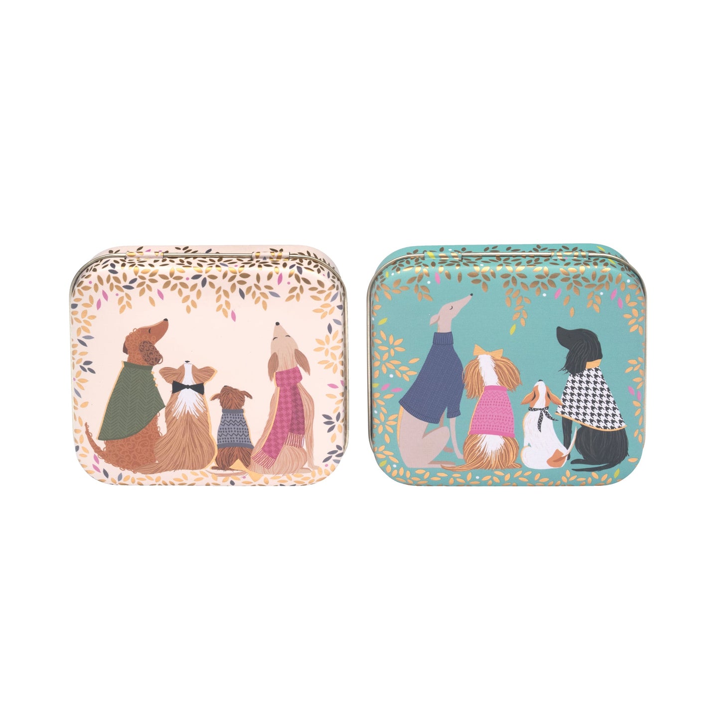 Kitchentins - Sara Miller London - Dapper Dogs Pocket Treat tins - Set of 2