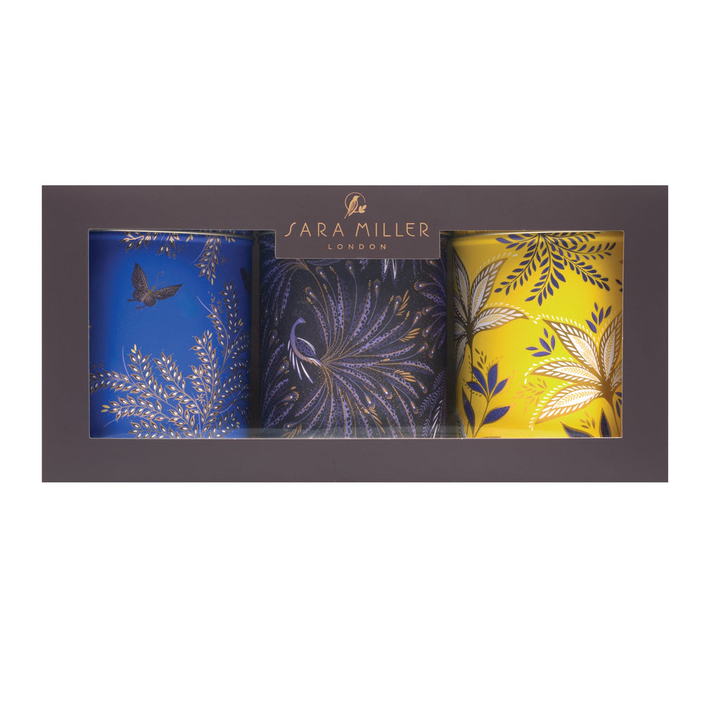 Sara Miller - Anniversary Set of 3 Round Tin Caddies