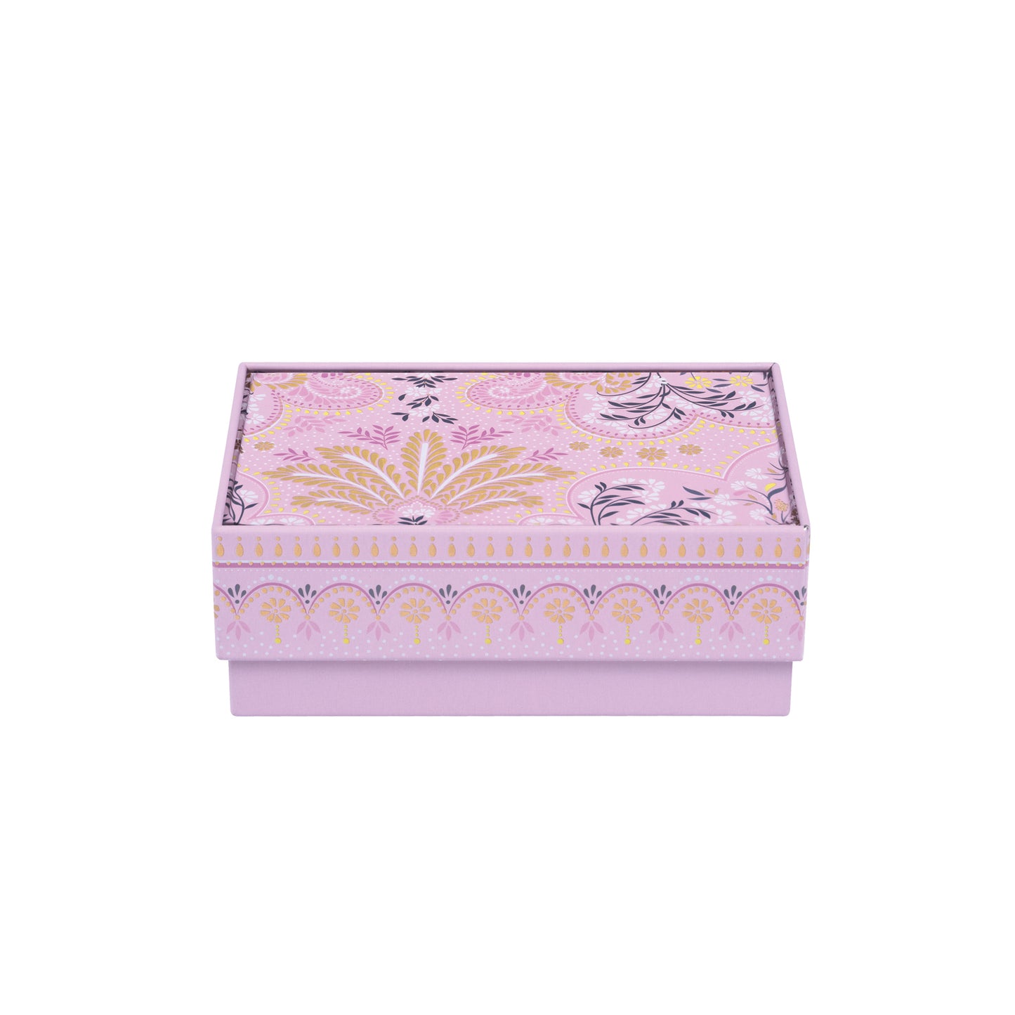 Sara Miller London - Filigree design pink small rectangular tin - Kitchentins