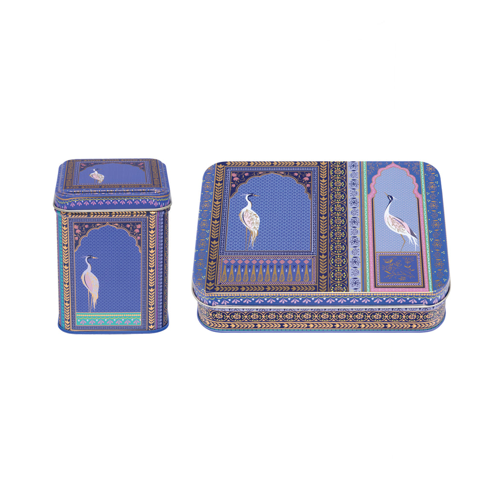 Sara Miller - New India Small Square & Small Rectangular Tin Set