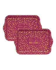 Sara Miller - Little Gestures Small Tin Tray, Set of 2