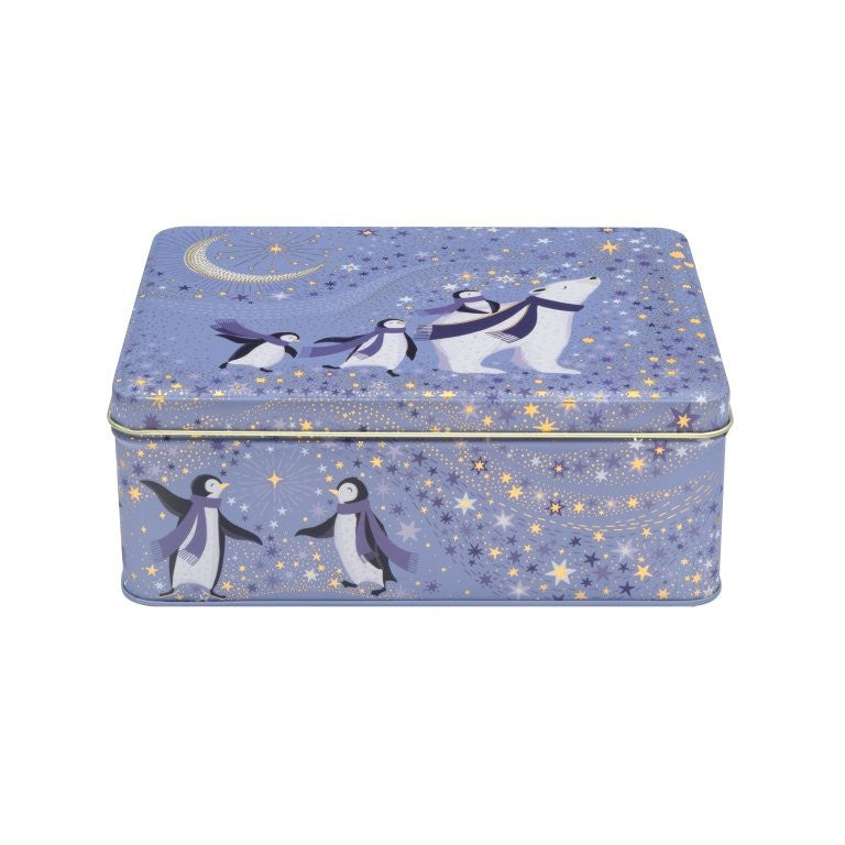 Sara Miller Christmas Arctic Waltz Deep Rectangular Tin - Kitchentins
