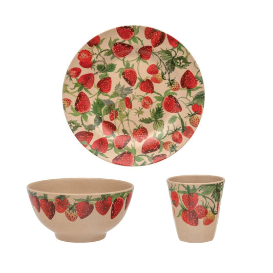 Emma Bridgewater - Strawberries Rice Husk Picnic Set - Kitchentins.com