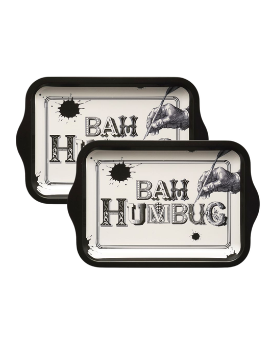 Typography - Bah Humbug Small Tin Tray - Kitchentins
