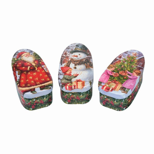 Vintage Christmas Oval Tins, Set of 3 - Kitchentins