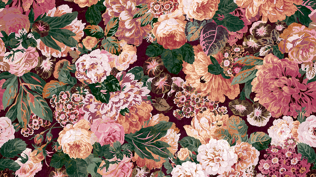 Kitchentins - Sanderson - Very Rose & Peony Wild Plum Pattern