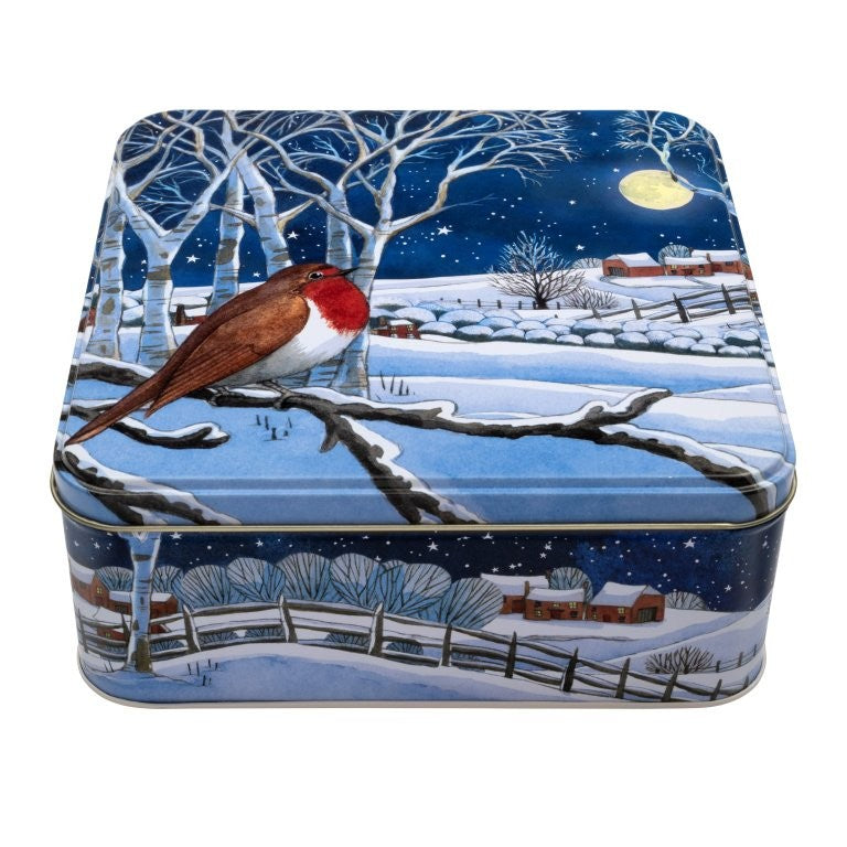 Emma Bridgewater Midnight Robin Large Square Tin