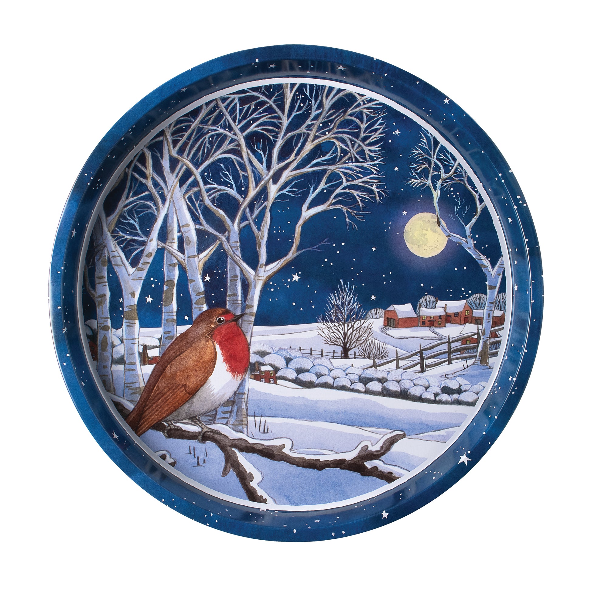 Emma Bridgewater - Winter Animal Robin Deepwell tray - Kitchentins.com
