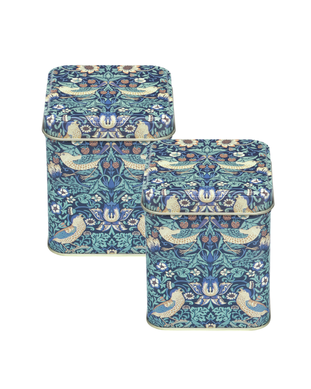 Arts & Crafts - Strawberry Thief Square tin, Set of 2