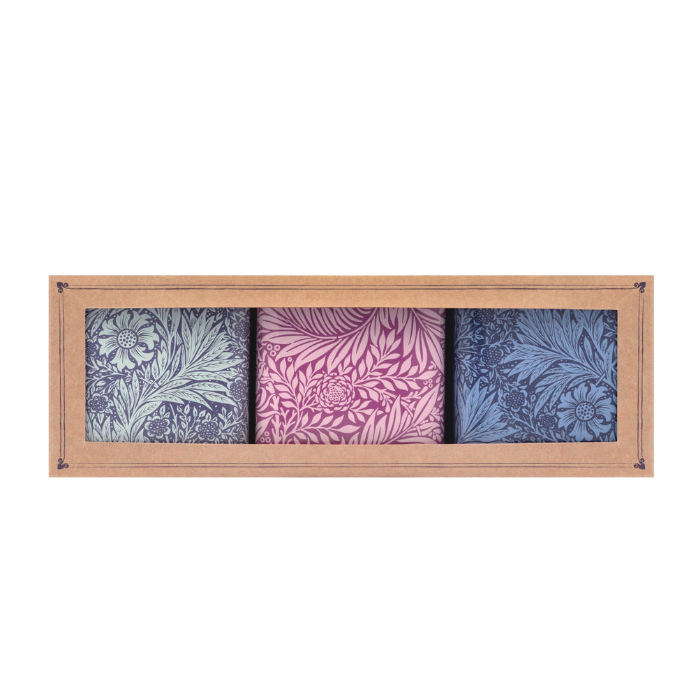 Arts & Crafts - Marigold Set of 3 Square Tin Caddies
