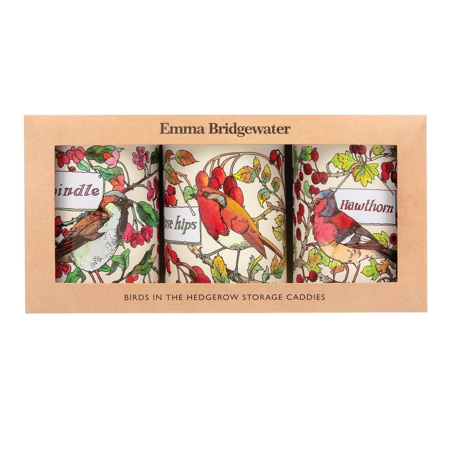 kitchentins - Emma Bridgewater - Birds in the Hedgerow Set 3 caddies