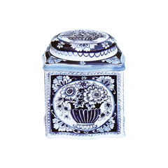 Claire Winteringham Blue & White Caddy Tin