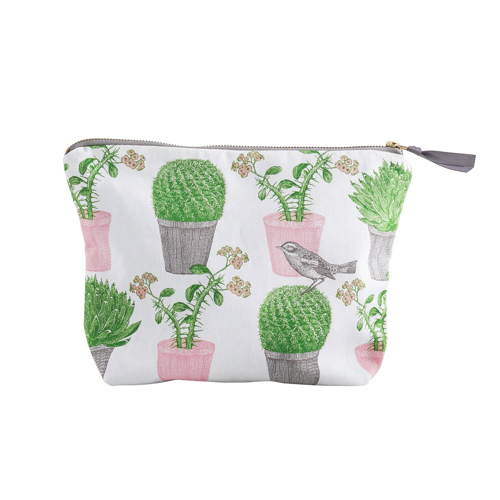 Thornback & Peel - Cactus & Bird Large Cosmetic Bag