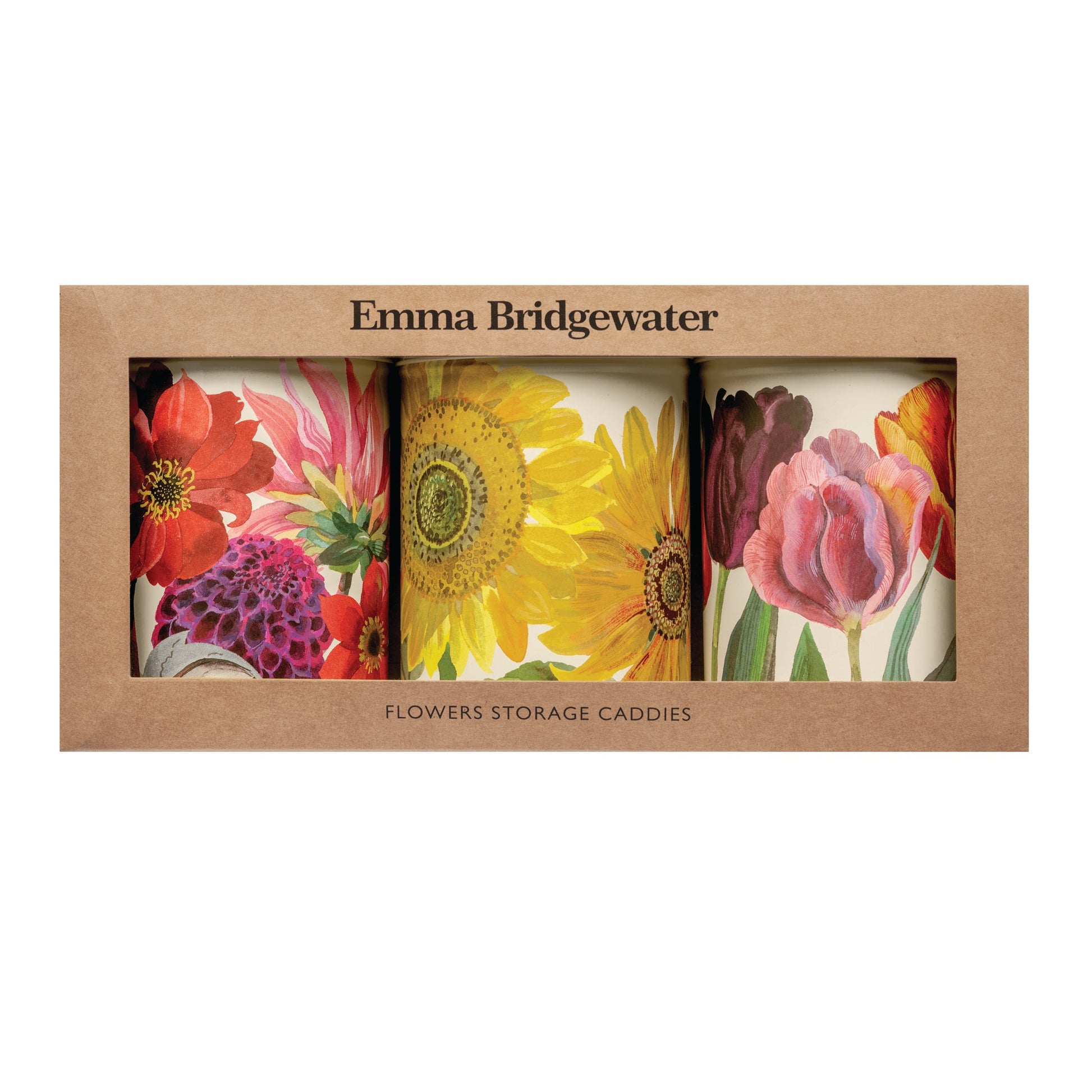 kitchentins - Emma Bridgewater - Flowers Set 3 round Caddies