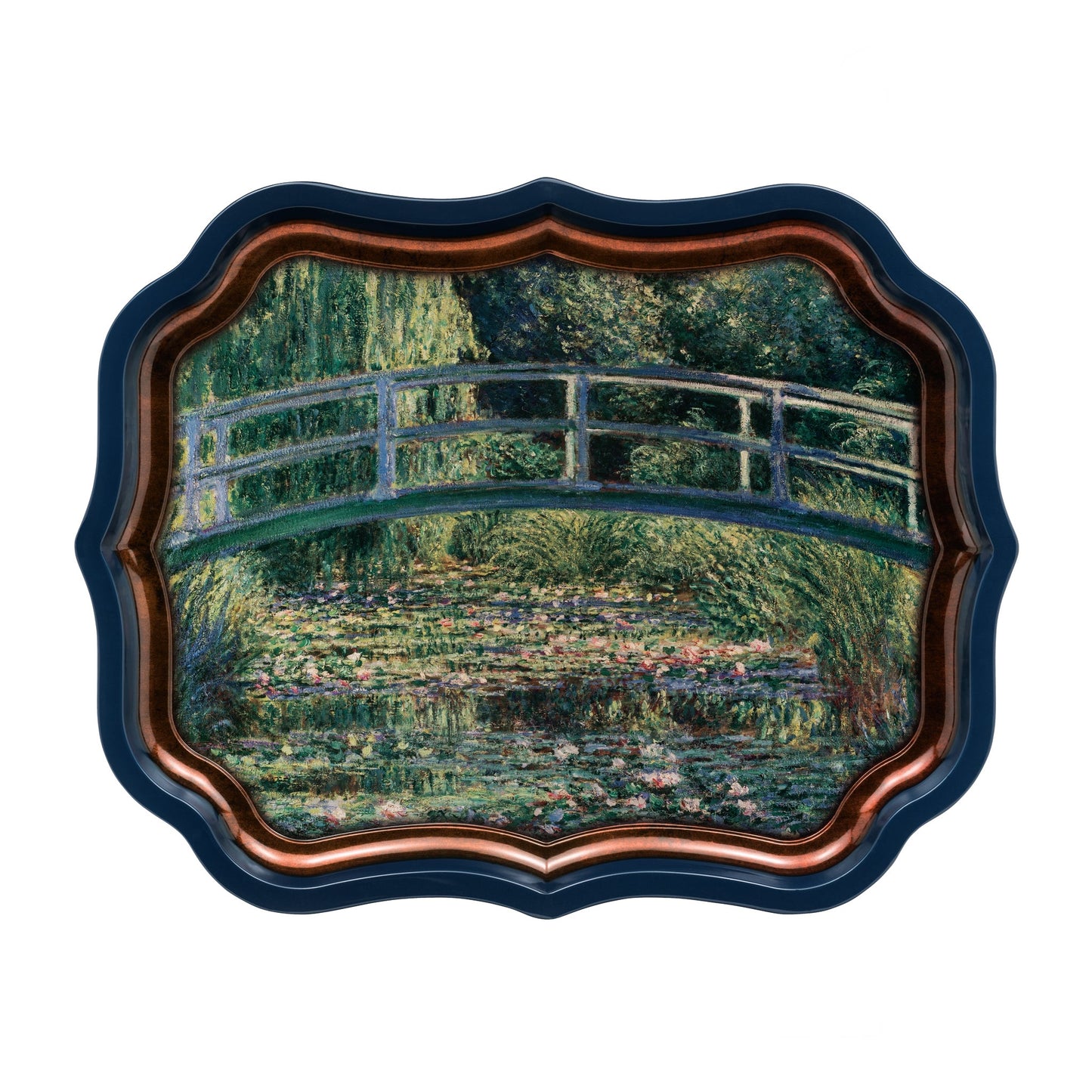 Kitchentins - Large Gallery serving tray featuring the iconic Monets painting of water lilies