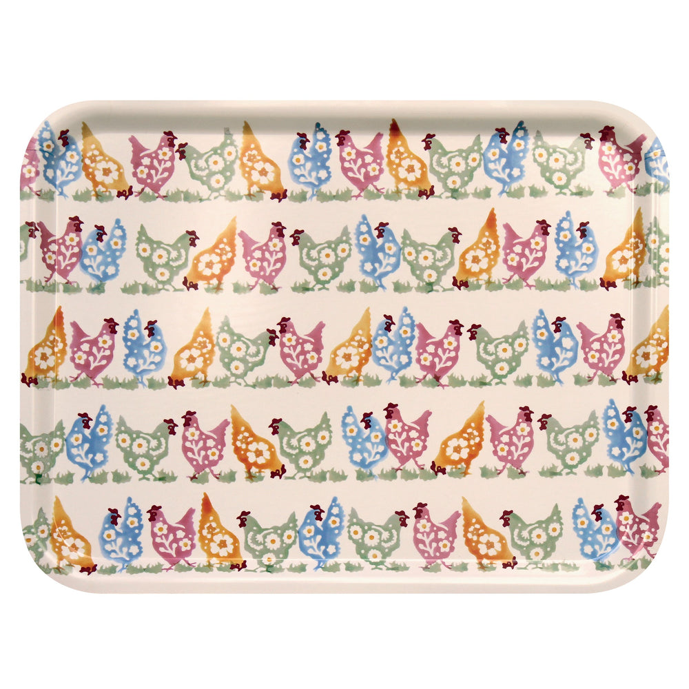 Emma Bridgewater - Polka Chickens Large Rectangular Tray