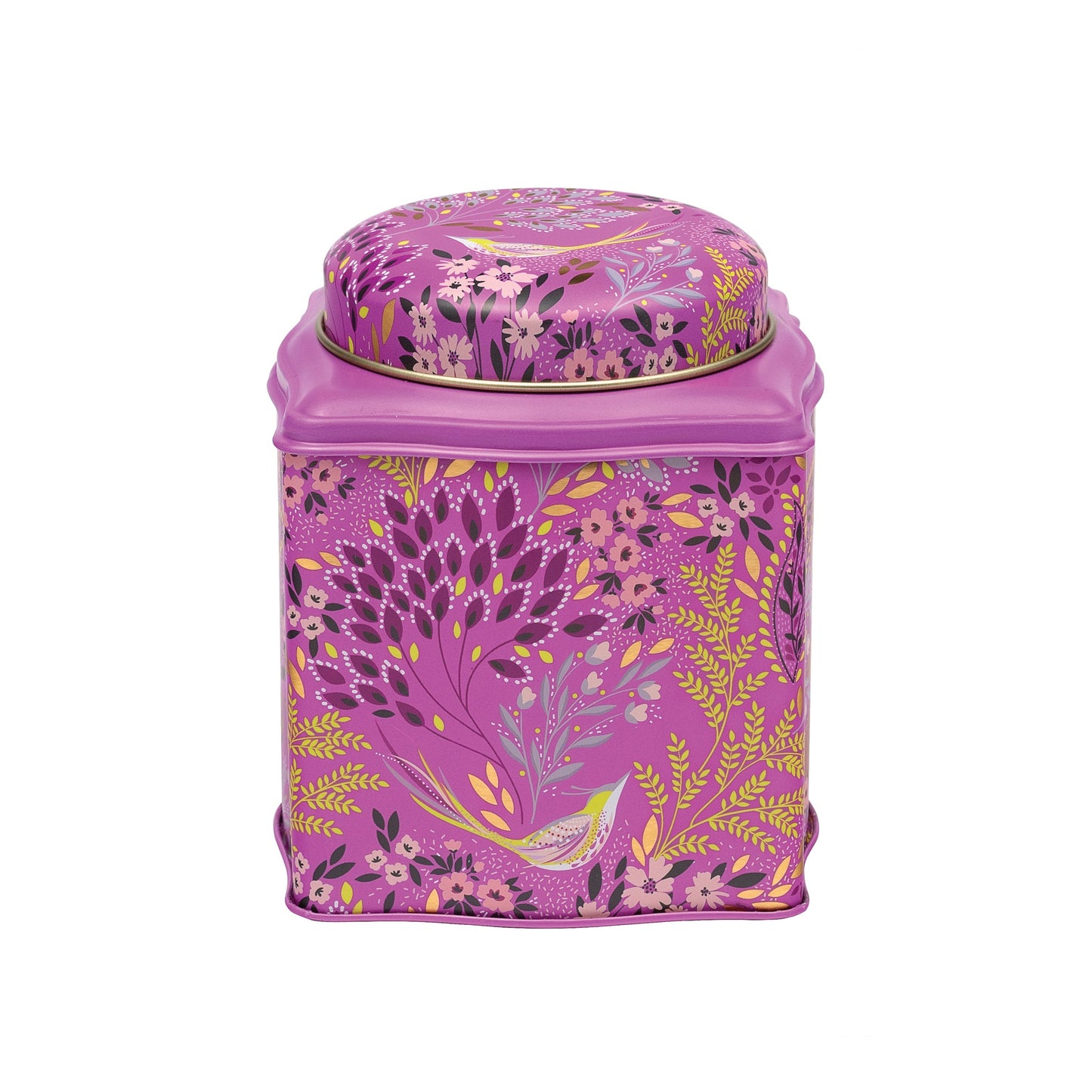 Sara Miller - Haveli Garden Wavy Dome Lid Tin Caddy - Kitchentins.com