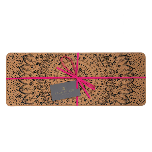 kitchentins - Sara Miller - Artisanne Noir Long Rectangular Cork Trivet