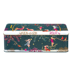 Sara Miller Christmas -  Woodland Tales Long Deep Rectangular Tin