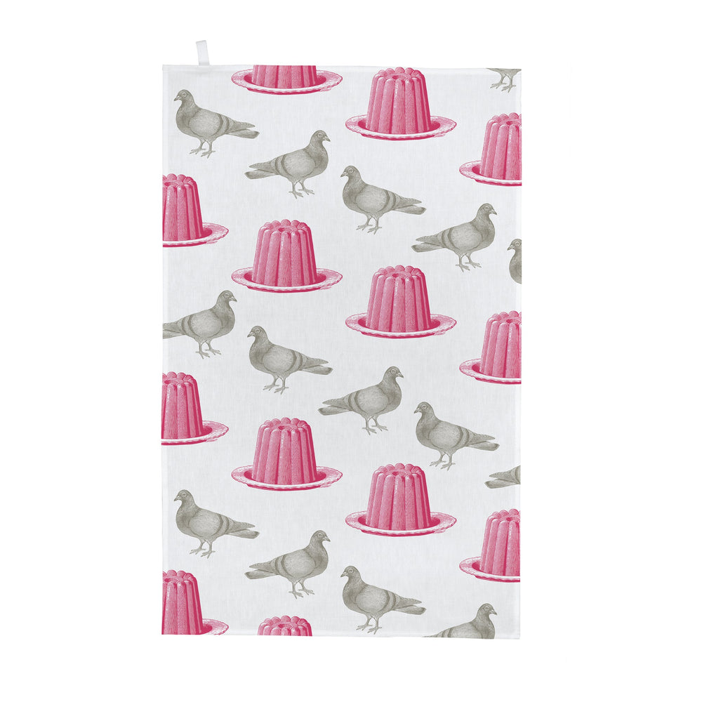 Thornback & Peel - Pigeon & Pink Jelly Tea Towel